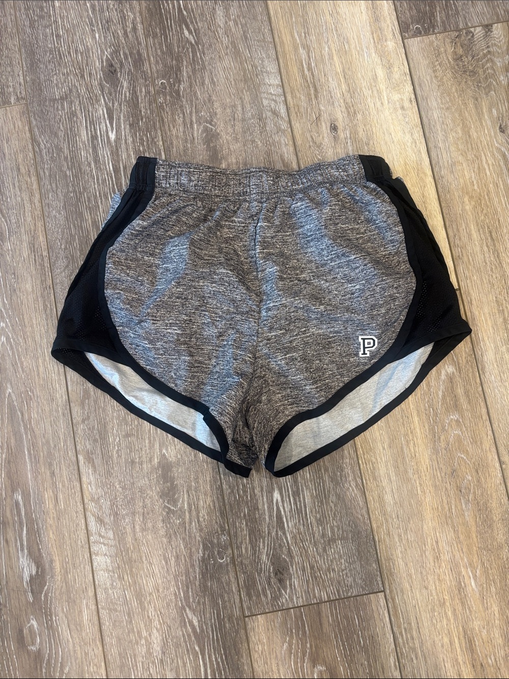 Women’s Pink Victoria’s Secret collection Gray Active Shorts with Black Trim